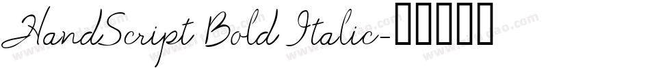 HandScript Bold Italic字体转换